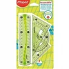 Maped Flex Mini geometrinis rinkinys: liniuotė, ekierka, kampainis