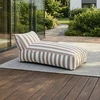 MARIS gultai su baltomis ir smėlio spalvos juostelėmis 70x150x65 cm HOMLA