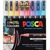 Uni Posca - PC3M - Rašiklis su plonu antgaliu - švelnios spalvos, 8 vnt