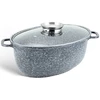 Marmurinė keptuvė Žąsų keptuvė 8l 38cm indukcinis dujų puodas 3937