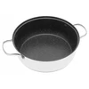 MARMURINIS PUODAS Žemas plokščias NELIMPANČIUS 22cm 2,8l INDUKCINĖS Dujos 7402