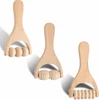 MASAŽINIS VOLINIS 3 Vnt. MEDINIS RINKINYS ERGONOMINIS VOLINIS DAUGIFUNKCINIS