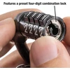 Master Lock dviračio pakabinama spyna su trosu ir deriniu, juoda, 8143D