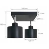 Lubinis šviestuvas Masterled Lampa sufitowa ścienna LED Elza x2 juoda regulowana reflektor 2xE27 loft