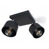 Lubinis šviestuvas Masterled Lampa sufitowa ścienna LED Elza x2 juoda regulowana reflektor 2xE27 loft