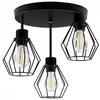 Pakabinamas šviestuvas Masterled Lampa sufitowa wisząca kinkiet żyrandol 3x E27 oprawa LOFT juoda