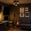 Pakabinamas šviestuvas Masterled Lampa sufitowa wisząca kinkiet żyrandol 3x E27 oprawa LOFT juoda