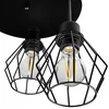 Pakabinamas šviestuvas Masterled Lampa sufitowa wisząca kinkiet żyrandol 3x E27 oprawa LOFT juoda