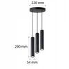 Pakabinamas šviestuvas Masterled Lampa Wisząca Sufitowa Żyrandol LED 1m 3x GU10 LOFT NOWOCZESNA TUBA okrągła