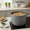 Masterpan Didelis GRANITINIS puodas 7L su dangteliu ir aromatinių rankenėlių sistema 24cm PILKA
