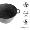 Masterpan Didelis GRANITINIS puodas 7L su dangteliu ir aromatinių rankenėlių sistema 24cm PILKA
