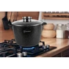 Masterpan Didelis marmurinis puodas 14L su dangteliu ir aromato rankenėlių sistema 32cm
