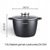 Masterpan Didelis marmurinis puodas 7L su dangteliu ir aromatinių rankenėlių sistema 24cm