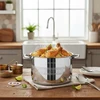 Masterpan TRADICINIS NERŪDIJANČIO PLIENO PUODAS 25,4L 36cm SU dangteliu