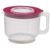 Matavimo indas su dangčiu ir rankena Plast Team 14x21.2x17.3cm/2L permatoma/raudona