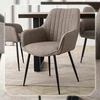 Mebel Elite Apmušta virtuvinė kėdė valgomajam, svetainei, virtuvei, kapučino spalvos MALAGA