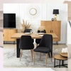 Mebel Elite Minkšta skandinaviška kėdė svetainei, valgomajam ir virtuvei, juoda TORINO