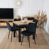 Mebel Elite Minkšta veliūrinė kėdė svetainei valgomojo virtuvei Juoda CHRIS