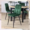 Mebel Elite Minkšta veliūrinė virtuvės kėdė valgomojo svetainei Loft Žalias ROBIN