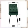 Mebel Elite Minkšta veliūrinė virtuvės kėdė valgomojo svetainei Loft Žalias ROBIN