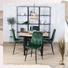 Mebel Elite Minkšta veliūrinė virtuvės kėdė valgomojo svetainei Loft Žalias ROBIN