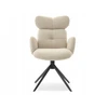 Mebel Partner DESIGNER BOUCLE KĖDĖ SU porankiais ir galvos atrama MADELINE BEIGE