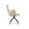 Mebel Partner DESIGNER BOUCLE KĖDĖ SU porankiais ir galvos atrama MADELINE BEIGE
