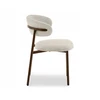 Mebel Partner DIZAININĖ VALGOMO KĖDĖ LAMB BEIGE IZOLDA METAL GRAIKIETŲ RIEŠUTŲ PAGRINDAS