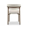 Mebel Partner DIZAININĖ VALGOMO KĖDĖ LAMB BEIGE IZOLDA METAL GRAIKIETŲ RIEŠUTŲ PAGRINDAS