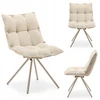 Mebel Partner Dygsniuota SUKAMAMA KĖDĖ VALKOJOJE BE RANKŲ ATRAŠKŲ KREMINĖ AMIR BEIGE