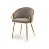 Mebel Partner ELEGANTIŠKA KĖDĖ ANT AUKSINIŲ KOJŲ CLARA SAND GLAMOUR