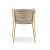 Mebel Partner ELEGANTIŠKA PATOGI SORIN BOUCLE BEIGE KĖDĖ AUKSINĖMIS KOJĖLĖMIS
