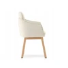 Mebel Partner ELEGANTIŠKA VALGOMO KĖDĖ SU RANKŲ ATRAMAIS MISTRAL BACKET BEIGE Ąžuolo
