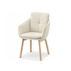 Mebel Partner ELEGANTIŠKA VALGOMO KĖDĖ SU RANKŲ ATRAMAIS MISTRAL BACKET BEIGE Ąžuolo
