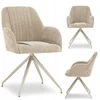 Mebel Partner ELEGANTIŠKOS SUKAMOS KĖDĖS SU STILINGIAIS SIŪVE SVETAINEI CHIARA BEIGE