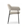 Mebel Partner ELEGANTIŠKOS SVETAINES KĖDĖS SU PONKČIAIS ​​BEIGE BOUCLE ERWIN Juodas