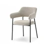 Mebel Partner ELEGANTIŠKOS SVETAINES KĖDĖS SU PONKČIAIS ​​BEIGE BOUCLE ERWIN Juodas