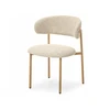 Mebel Partner JAPANDI STYLE BEIGE IZOLDA KĖDĖ SU ĄŽUOLO METALINIU PAGRINDU
