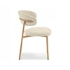 Mebel Partner JAPANDI STYLE BEIGE IZOLDA KĖDĖ SU ĄŽUOLO METALINIU PAGRINDU