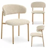 Mebel Partner JAPANDI STYLE BEIGE IZOLDA KĖDĖ SU ĄŽUOLO METALINIU PAGRINDU