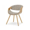 Mebel Partner KĖDĖ LEOPHER PAGAMINTA IŠ lenktos MEDIENOS SU RANKŲ ATRAŠKAIS KREMINIAI RUDA ĄŽUOLO