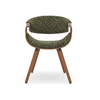 Mebel Partner MADINGA GRAIKIETŲ RIEŠUTŲ KAUŠE KĖDĖ SU RAŠTO AUDINIU ŽALIAI JUODAI SUlenkta