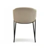 Mebel Partner MADINGA KĖDĖ SU NUGARA ANT ŠVIESIO METALINIO RĖMO CLOE BOUCLE BEIGE