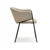 Mebel Partner MADINGA KĖDĖ SU NUGARA ANT ŠVIESIO METALINIO RĖMO CLOE BOUCLE BEIGE