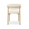 Mebel Partner MINIMALISTINĖ VIRTUVĖS KĖDĖ BOUCLE CREAM IZOLDA METAL LEGS Ąžuolas