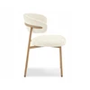 Mebel Partner MINIMALISTINĖ VIRTUVĖS KĖDĖ BOUCLE CREAM IZOLDA METAL LEGS Ąžuolas