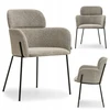 Mebel Partner MINŠTA KŪDĖS KĖDĖ SU porankiais DARK BEIGE BIAGIO Juodas