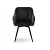 Mebel Partner MODERNAUS SUJUNGIMO VALGOMO FOTOLIS SU porankiais VELURAS BONA Juodas