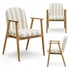 Mebel Partner MODERNI DRYŽOTA KĖDĖ SU Ąžuolo porankiais LOFOT CREAM BEIGE