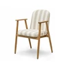 Mebel Partner MODERNI DRYŽOTA KĖDĖ SU Ąžuolo porankiais LOFOT CREAM BEIGE